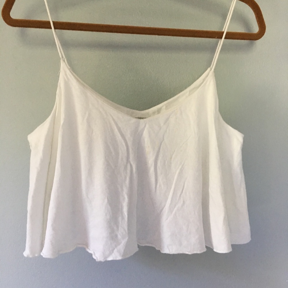 Express White Crop Top